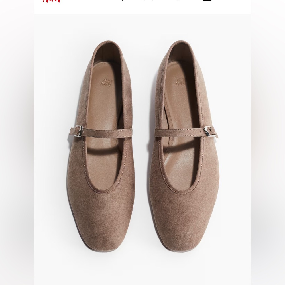 Suede Mary Jane flats